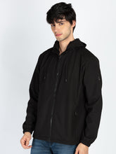 Mens Solid Hooded Jacket